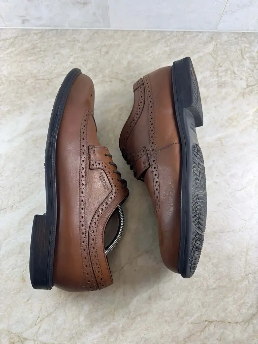 Rockport Essential Details II Waterproof Wingtip Oxford Brown Leather Shoes 11